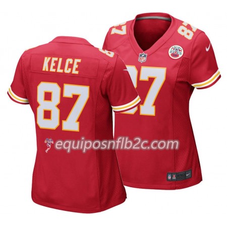 Camiseta Mujer NFL Kansas City Chiefs Travis Kelce 87 Nike Rojo Camiseta Mujer NFL Kansas City Chiefs Travis Kelce 87 Nike Rojo